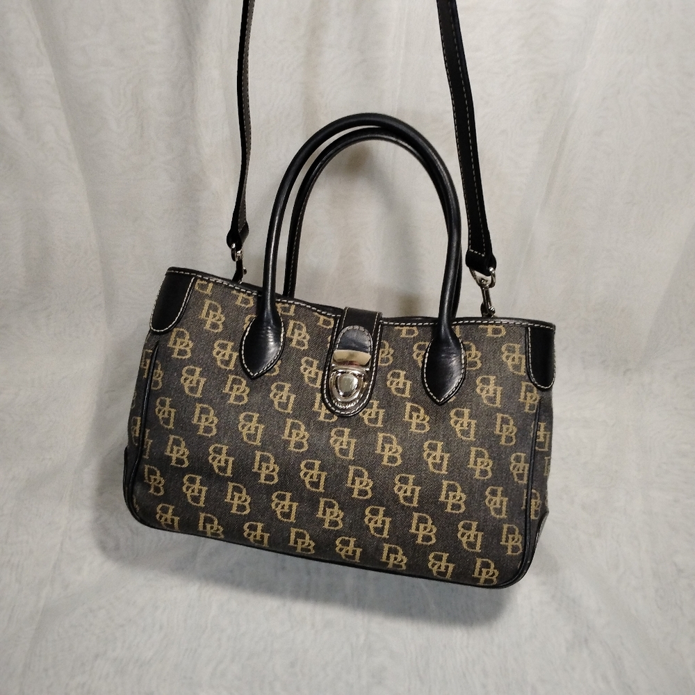 Dooney and Bourke Canvas w/Leather Trim satchel/crossbody - Picture 4 of 16